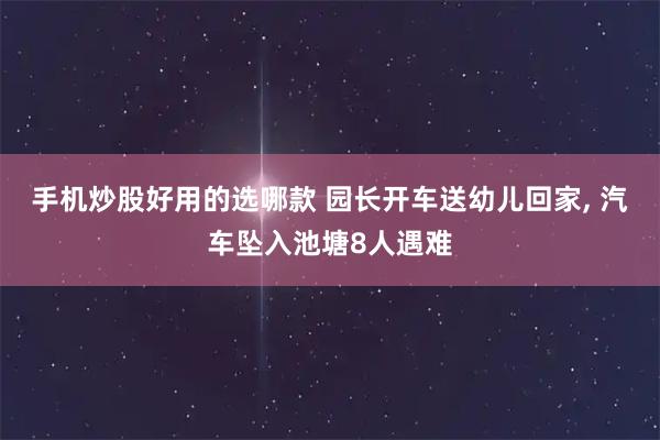 手机炒股好用的选哪款 园长开车送幼儿回家, 汽车坠入池塘8人遇难